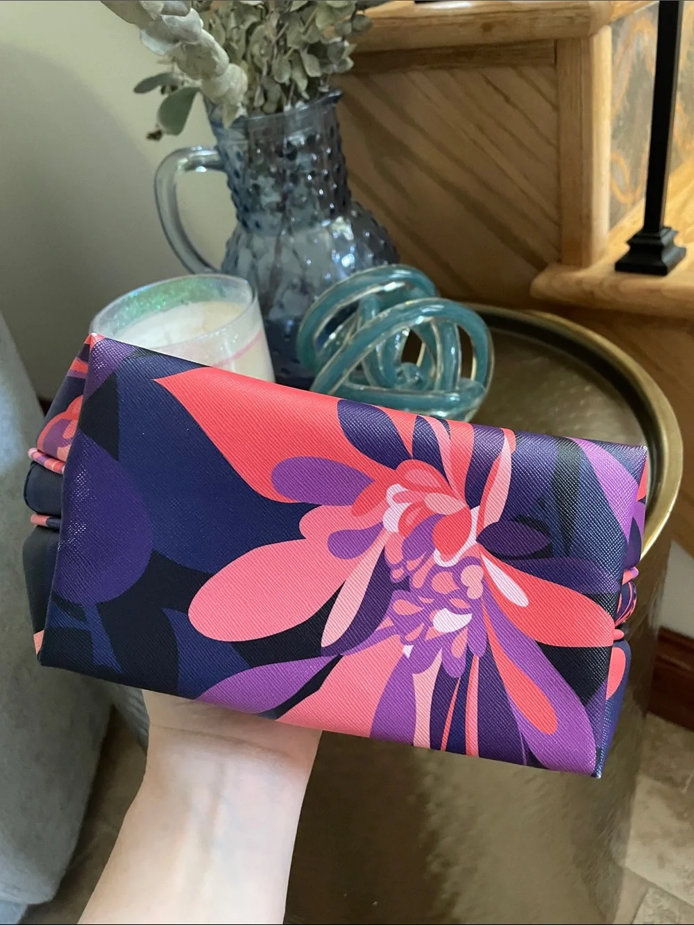 Trina Turk Cosmetic Makeup Pouch Zippered